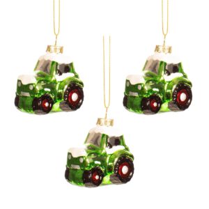 Kleine Traktor-Weihnachtskugel (Set3)