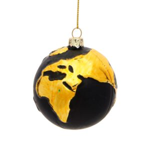 Schwarz/goldener Planet Weihnachtskugel