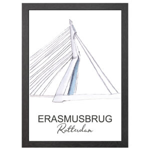 Erasmusbrug Rotterdam Poster Im A2-Rahmen