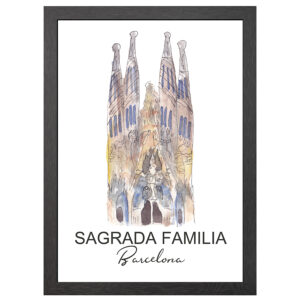 Sagrada Familia Barcelona Poster Im A2-Rahmen