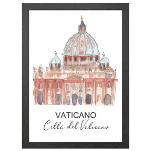 Vaticaan Poster Im A2-Rahmen