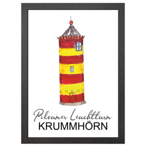 Pilsum Leuchtturm Poster Im A2-Rahmen