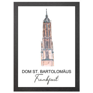 Dom Bartolomaus Frankfurt Poster Im A2-Rahmen